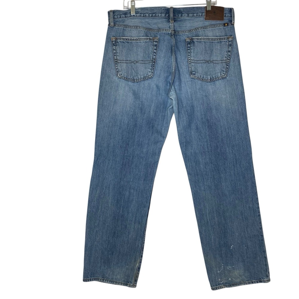 Lucky Brand 361 Vintage Straight Jeans Men 36x31 Blue Distressed Relaxed - Picture 2 of 14